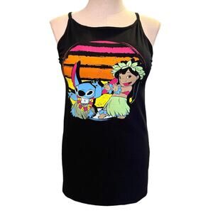 Torrid Plus Size 1 Lilo & Stitch Hawaii Sunset Disney Foxy Fitted Tank Top Shirt